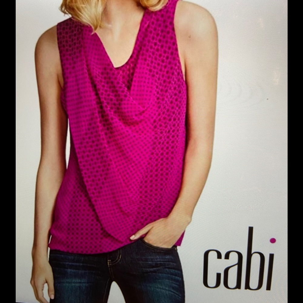 ~Cabi “Brilliant” Drape Neck Blouse Style #983